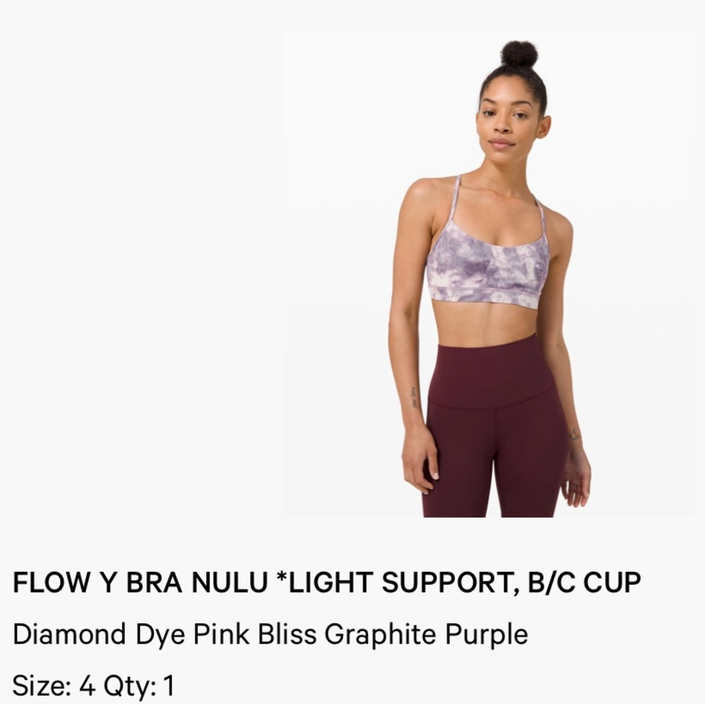 Lululemon- Flow Y Bra - Nulu - B/C - size 4